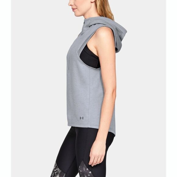 New! UNDER ARMOUR Women's Half Zip Hooded Fleece Active Vest Moisture Wicking M - Picture 4 of 5